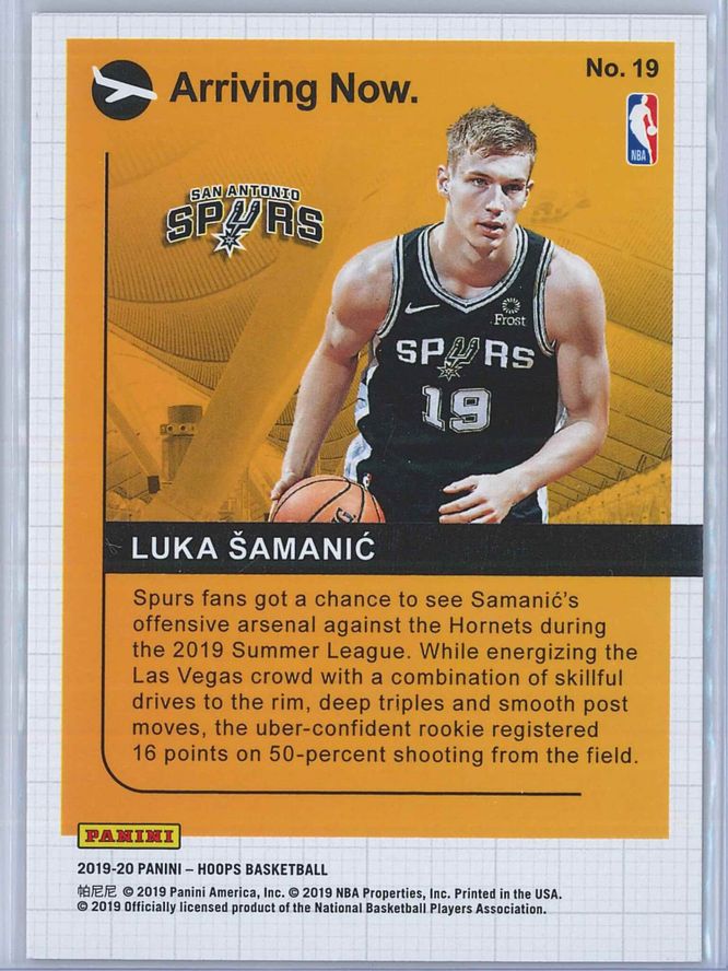 Luka Samanic Panini NBA Hoops 2019 20 Arriving Now 2