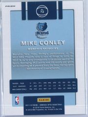 Mike Conley Panini Donruss Optic Basketball 2017 18 Holo Prizm 2
