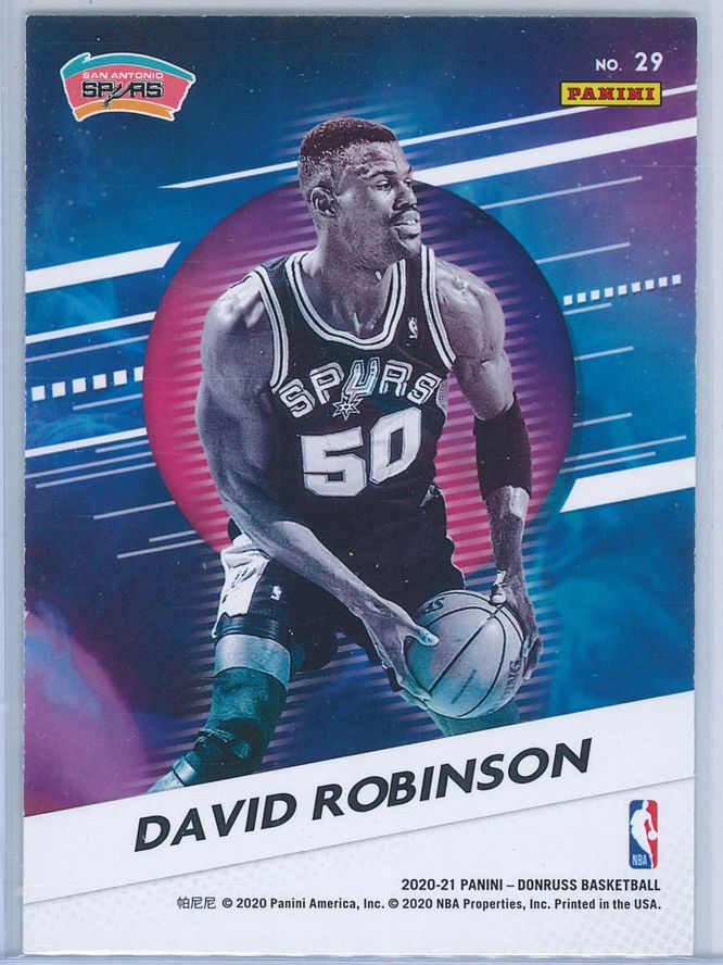 David Robinson Panini Donruss Basketball 2020 21 Retro Series Press Proof 2