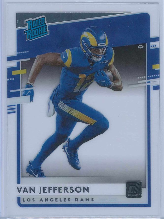 Van Jefferson Panini Chronicles Football 2020 Clearly Donruss Rated Rookie 1