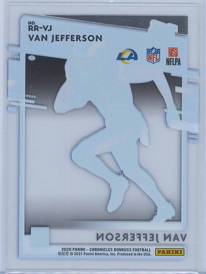 Van Jefferson Panini Chronicles Football 2020 Clearly Donruss Rated Rookie 2