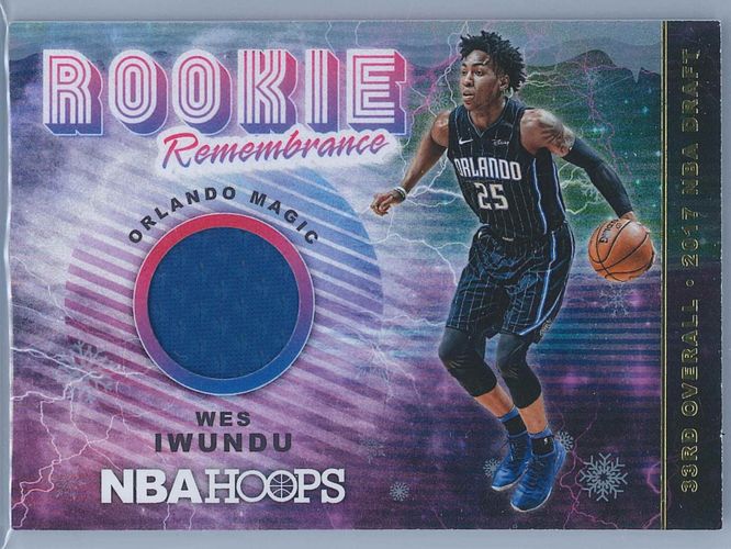 Wes Iwundu Panini NBA Hoops 2018-19 Rookie Remembrance Relic   Winter