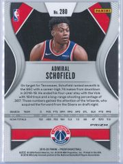 Admiral Schofield Panini Prizm Basketball 2019 20 Base Pink Ice Parallel RC 2