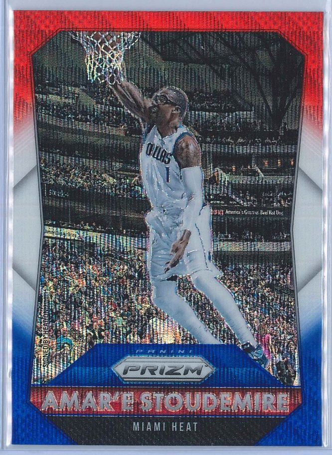 AmarE Stoudemire Panini Prizm Basketball 2015-16 Base Red White Blue Parallel