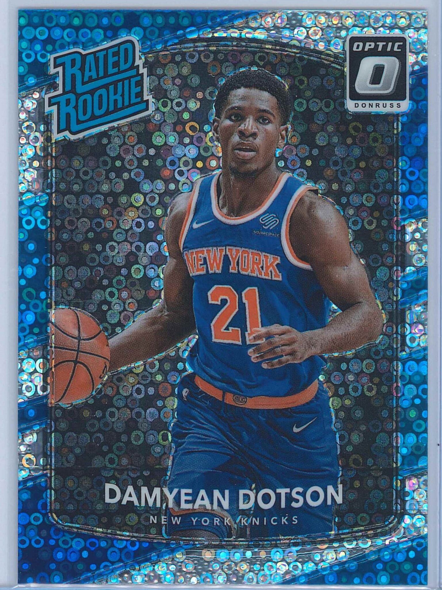 Damyean Dotson Panini Donruss Optic Basketball 2017-18 Rated Rookie Holo Fast Break Parallel