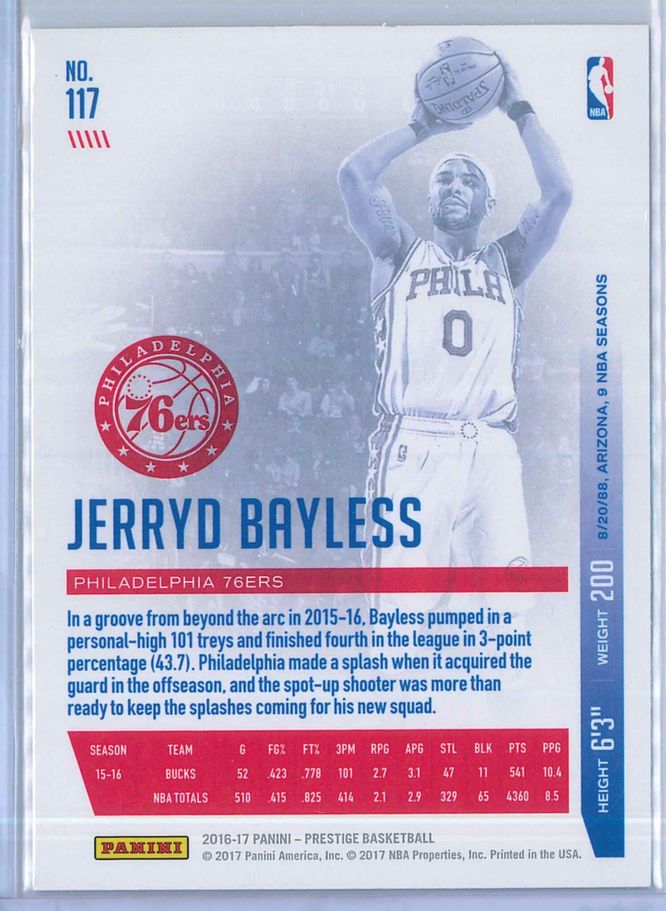 Jerryd Bayless Panini Prestige Basketball 2016 17 Base Set 2
