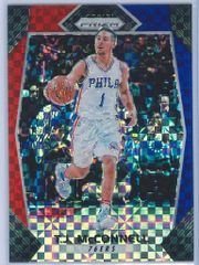 T.J. McConnell Panini Prizm Basketball 2017-18 Base Red White Blue Parallel