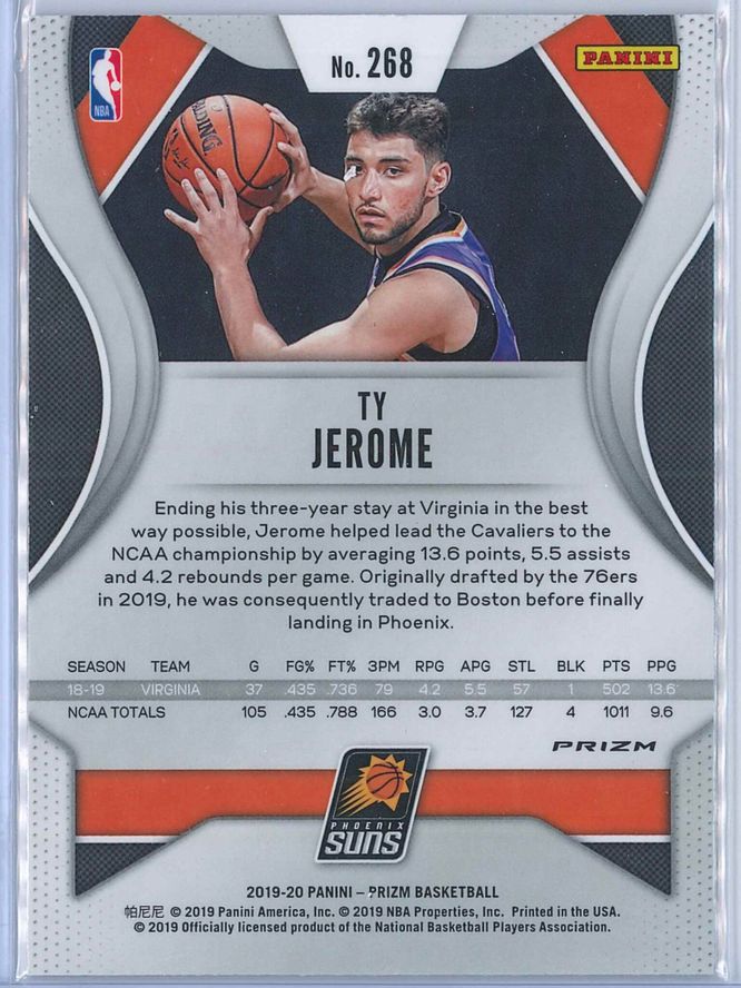 Ty Jerome Panini Prizm Basketball 2019 20 Base Red Ice Parallel RC 2