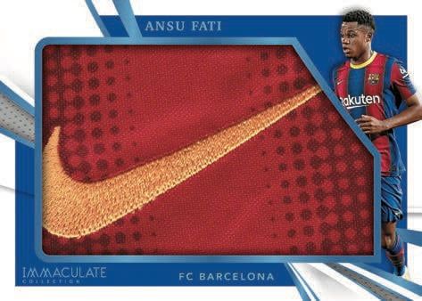 2021 Panini Immaculate Collection Soccer Cards Brand Logos Nike Swoosh Ansu Fati