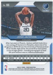 Josh Jackson Panini Prizm Basketball 2020 21 Base 106 2