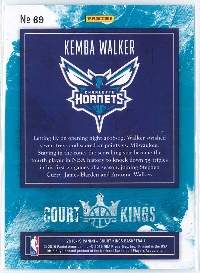 Kemba Walker Panini Court Kings Basketball 2018 19 Base 69 2