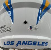 Justin Herbert Justin Herbert Signed Los Angeles Chargers Full Size Speed Replica Helmet BAS WG02352 4