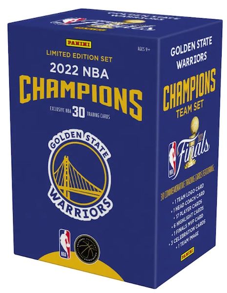 2022 Panini Golden State Warriors NBA Champions Team Set 