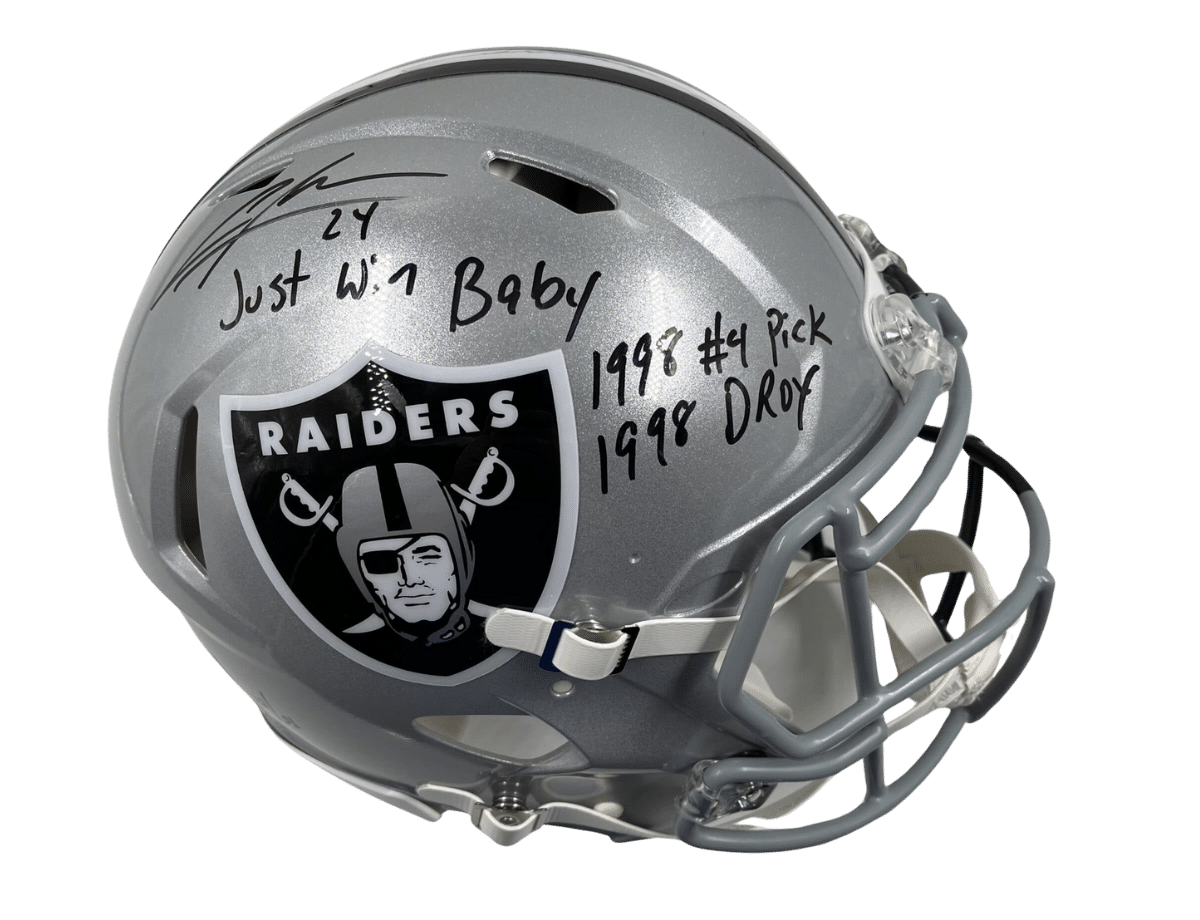 Charles Woodson Signed Raiders-Packers Half & Half Full Size Speed Authentic Helmet #d 12/21 [B478764]