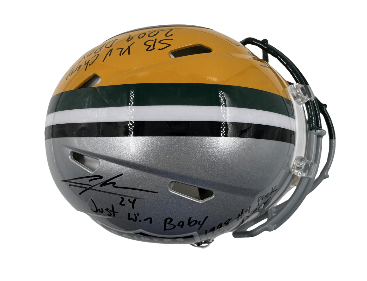 Charles Woodson Signed Raiders-Packers Half & Half Full Size Speed Authentic Helmet #d 12/21 [B478764]