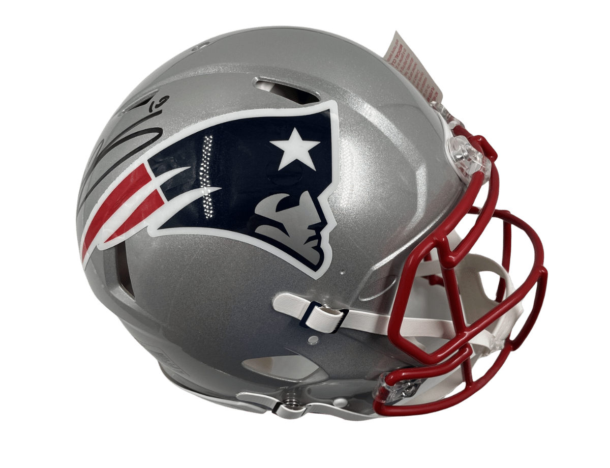 Mac-Jones-Signed-New-England-Patriots-Speed-Full-Size-Authentic-Helmet-B485466
