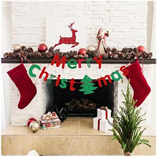 Merry Christmas Banners Garlands for Holiday Decoration