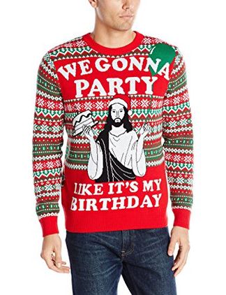 Alex Stevens Men's Gonna Party Ugly Christmas Sweater