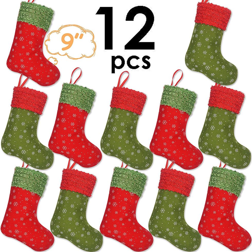 12 psc Christmas Stockings Decorations Set
