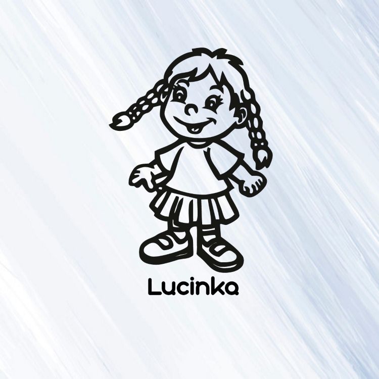 Holka 7 - vinylová samolepka na auto - dítě v autě