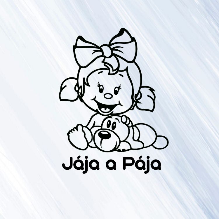 Holka 11 - vinylová samolepka na auto - dítě v autě