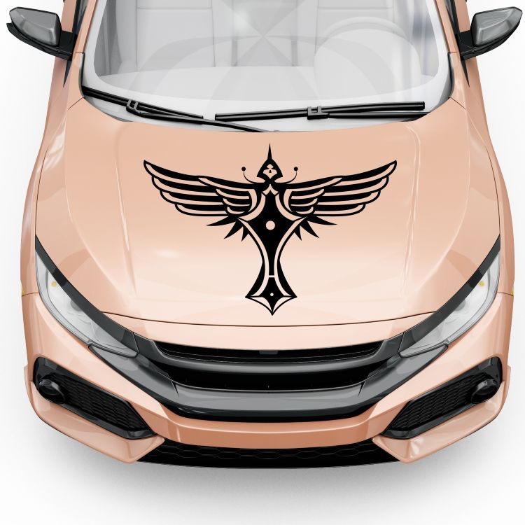 Anděl 1 - na kapotu - vinylová samolepka na auto