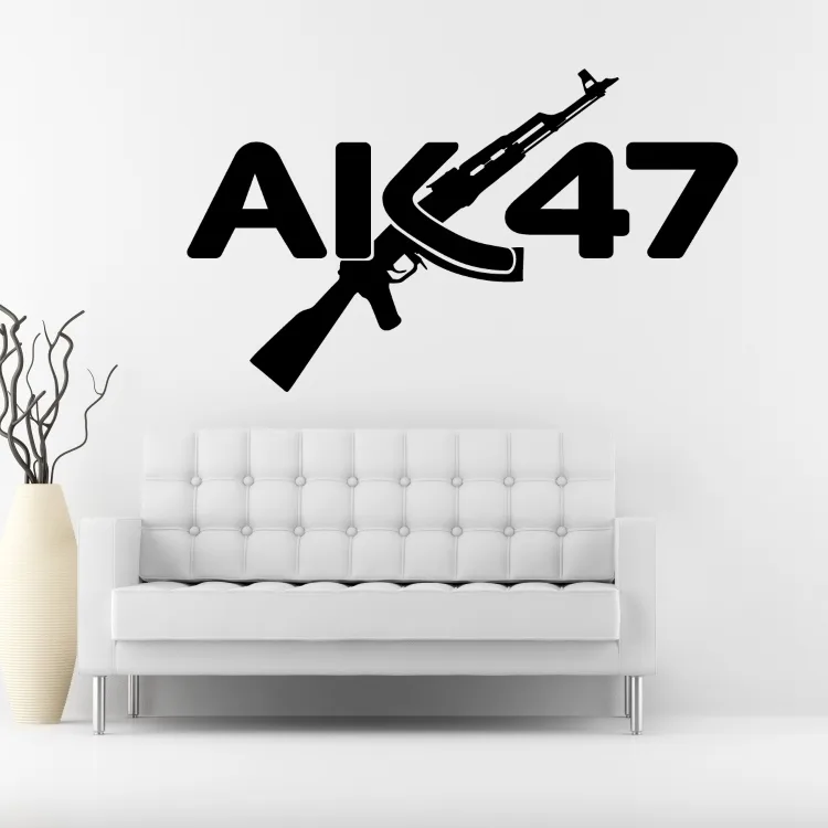 AK 47 - vinylová samolepka na zeď