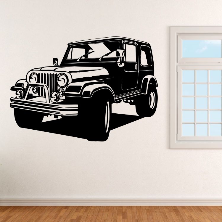Jeep auto - vinylová samolepka na zeď
