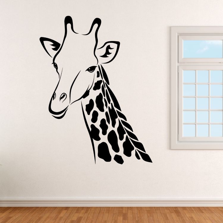 Žirafa Róza - vinylová samolepka na zeď