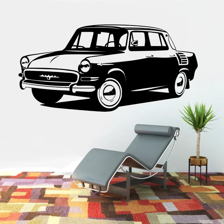 Auto Škoda MB 1000 - vinylová samolepka na zeď
