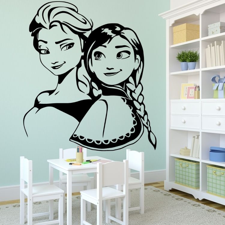 Elza a Anna Frozen - vinylová samolepka na zeď