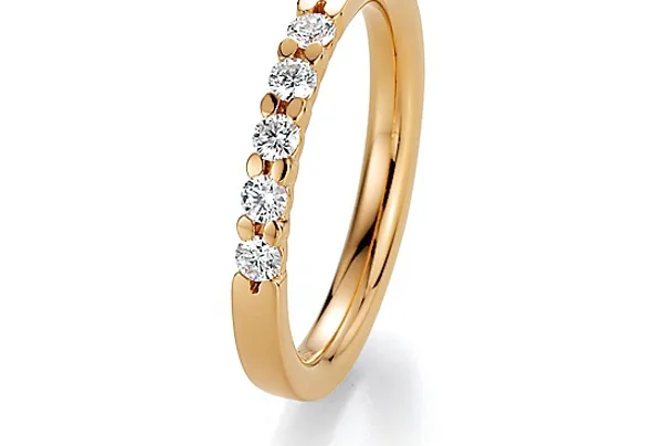 Goldener Ring mit 5 Steinen