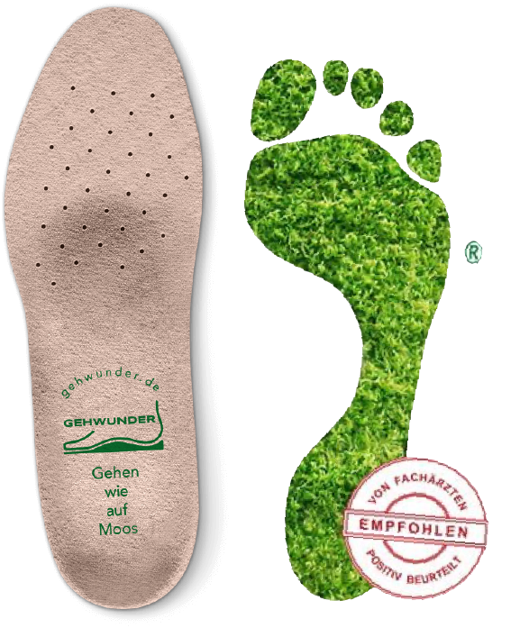Einlegesohle Einlegesohlen Schuheinlage mit Moosfußabdruck
