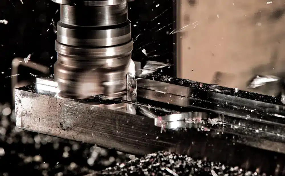 machine-tool-and-metal-shavings the image shows the machine tool and metal shavings