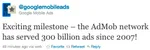 AdMob 300 milyar reklam barajını geride bıraktı