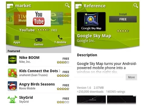 Android Market Android 2.1 ve daha eski sürümler için tarihe karışıyor
