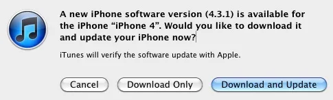 ios-4-3-1 Apple ufak hataları gideren iOS 4.3.1 yazılımını yayınladı