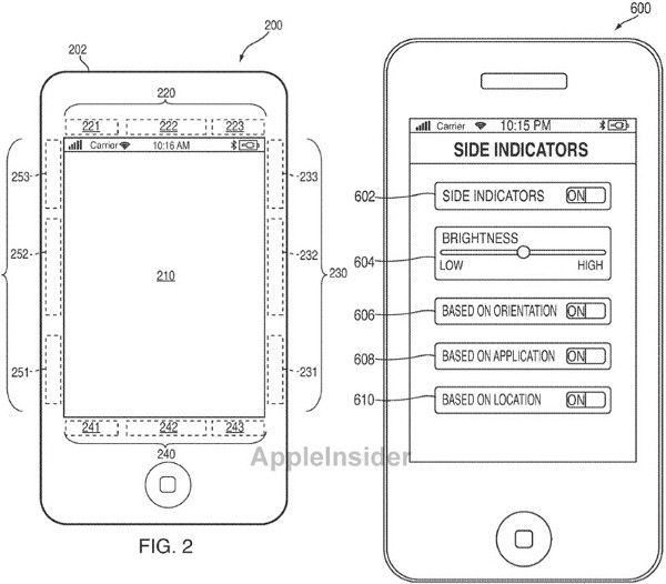 Apple’ın patent başvurusu mobil cihazların ekranları etrafında ikinci bir ekran öneriyor
