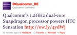 Qualcomm Almanya Twitter hesabı üzerinden HTC Sensation’ın varlığını açık etti