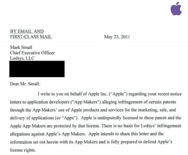 Apple Lodsys’in patent ihlâl suçlamalarına cevap verdi