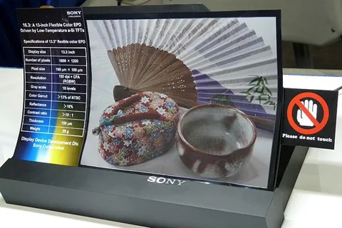 Sony renkli elektronik kağıdını ve gözlüksüz 3D ekranlarını SID 2011’de görücüye çıkardı