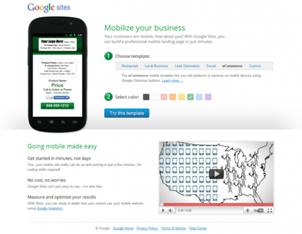 Google’dan ücretsiz mobil web site hazırlama aracı