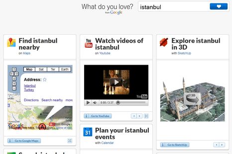 Google’dan web servislerine açılan yeni bir portal: “What do you love?”