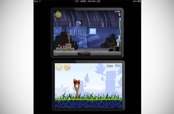 Jailbreak edilmiş iPad’de aynı anda iki farklı uygulamayı yan yana çalıştırma desteği