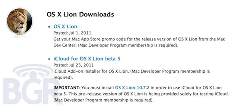 Apple OS X Lion 10.7.2 sürümünü geliştirici portalında yayınladı