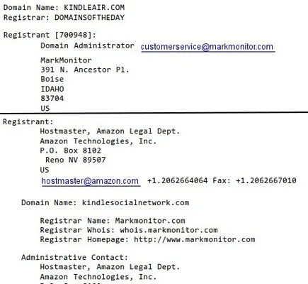 Amazon Kindle’dan türetilmiş alan adlarını neden kaydediyor?