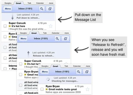 Gmail mobil arayüzü yenilendi, Retina ekranlara da uyar hâle geldi