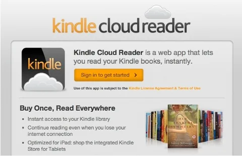 Amazon’dan iPad için de optimize edilmiş, web tabanlı Kindle Cloud Reader uygulaması