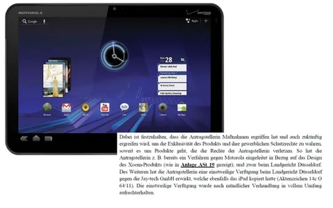 Apple’ın Avrupa’daki yeni tablet hedefi Motorola XOOM