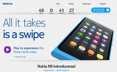 Nokia İsveç N9 için geri sayıma başladı